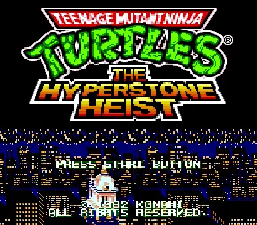 Teenage Mutant Hero Turtles - The Hyperstone Heist (Europe) screen shot title